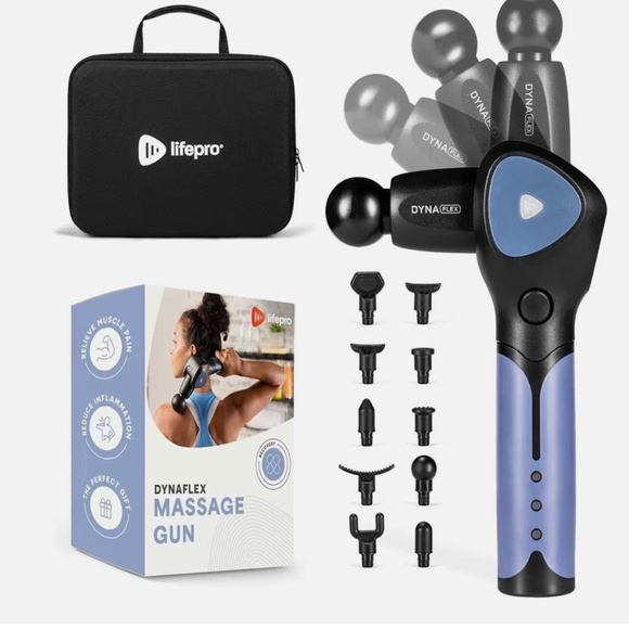 Massage Gun LifePro Percussion Dynaflex (flexible w all attachements & case!) - Picture 1 of 5